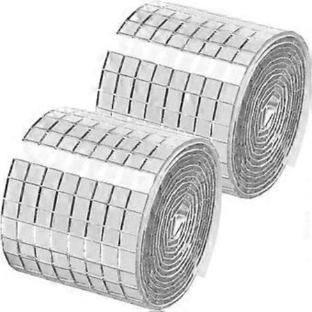 2928 Biter Mosaikkglass Speilmosaikkfliser Selvklebende Fliser Hjemmeinnredning Diy Sølv 5*5Mm Firkantede Glassmosaikkfliser For Diy Og Dekorering