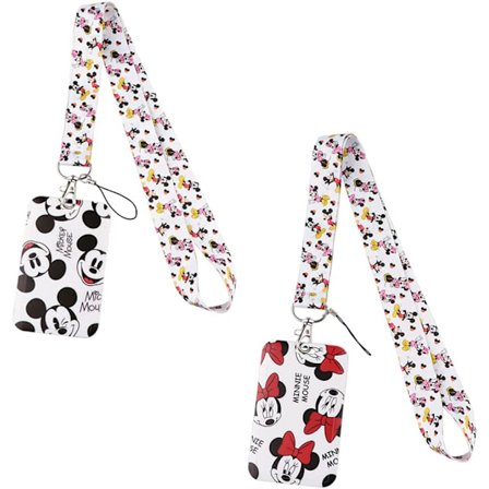 Mickey Minnie Lanyard Set - Lanyard med korthållare Mickey Minni