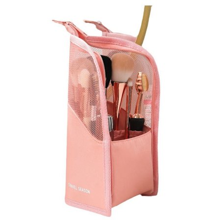 Håndholdt Bærbar Makeup Taske Vandtæt Visuel Kosmetik Organizer Multifunktionel Stor Kapacitet Simpel Øjenbrynsblyant Taske