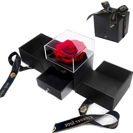 Evige Roser Eske, Rose Gaveeske Smykkeskrin Håndlagde Konserverte Rosesmykker