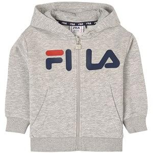 Kids - Fila Svindal Branded Hoodie Light Grey Melange 98/104 cm - Jumpers and knitwear - 98/104 cm - Grey