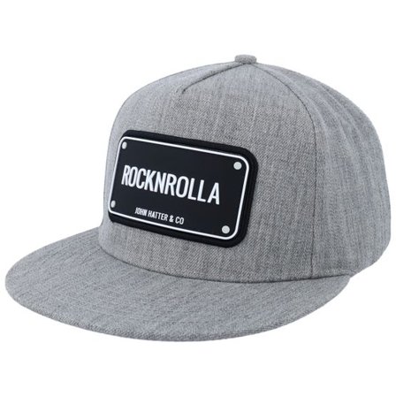John Hatter & Co - Grå snapback Keps - Flat Brim Rocknrolla Grey Grey Snapback @ Hatstore