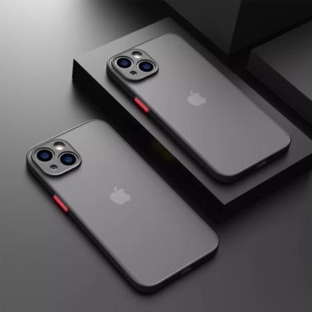 Ultra tyndt mat silikone beskyttende etui til iPhone 13 - Sort Svart