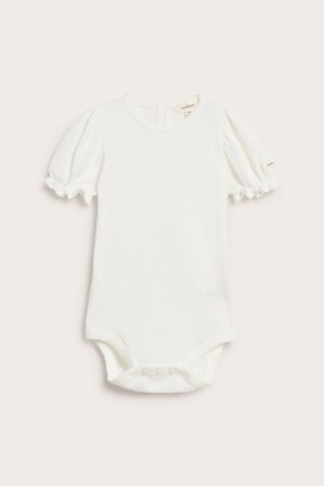 Newbie | Lyhythihainen body puhvihihoilla Luonnonvalkoinen 86 | Luonnonvalkoinen