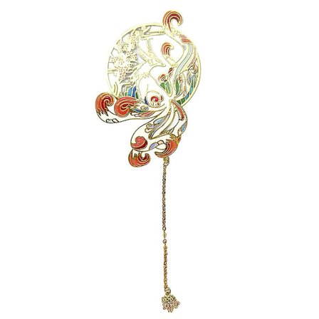 Bokmerke i metall for kvinner, nihalet rev, gave til po