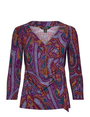 Lauren Ralph Lauren | Paisley Stretch Jersey Top | M