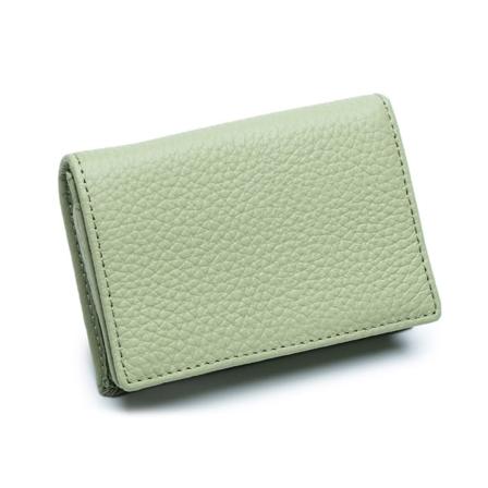 Män Kort plånbok Läder Bifold Plånbok Kreditkortshållare Myntplånbok Affärsplånbok för män Light green