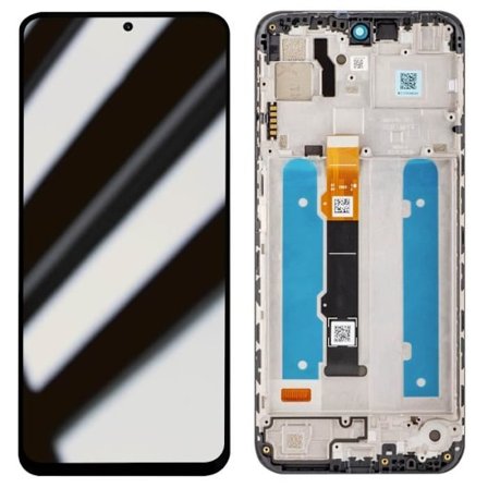 Original Motorola G41 LCD-skærm + Touch Glas (med chassis) - MOTOROLA - Moto G41 - Grå - 110 g