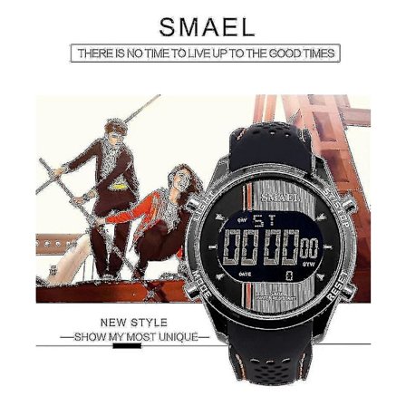 Smael 1283 Digital Watch Led Men Sport Outdoor Silikonrem Military Male Wri
