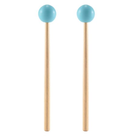 2 stk Myke Gummihode Pinner Trehåndtak Hammer for Glockenspiel Xylofon Musikinstrumenter Deler