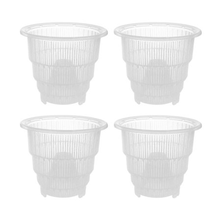 15cm Orkidé Klar Blomkruka Plast Spårad Andningsbar Orkidé Krukor