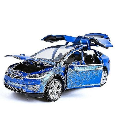 1:32 Tesla Model X 90d Suv Model Car Kids Gift Blue