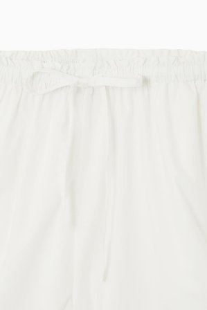 COS Femme Short Froncé Taille Ajustable in Blanc