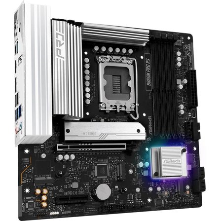 ASRock B860M Pro RS Hovedkort LGA 1851, micro ATX, B860, DDR5, 1x PCIe 5.0, 3x M.2
