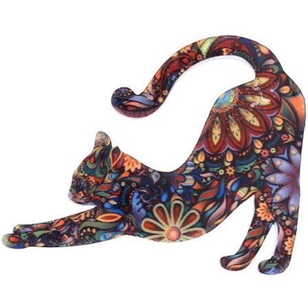 Ensiluokkainen laadukas ja tyylikäs unisex-kissasolmio neula rintaneula emalimerkeillä