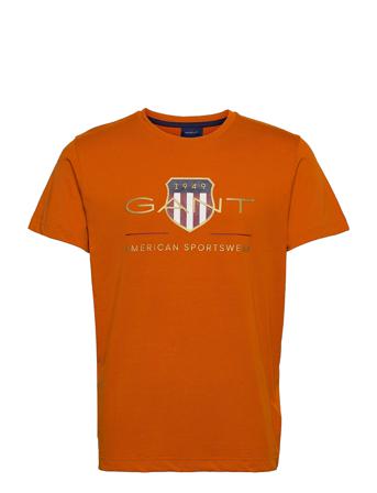 D2. Archive Shield Ss T-Shirt T-shirt Orange GANT