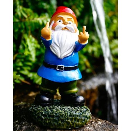 15 cm Hagegnom med Langfinger, Morsomme Hagedekorasjoner Blå