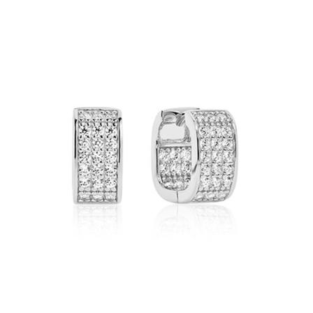 Sif Jakobs, Earrings Matera Slim Grijs, Dames, Maat:ONE Size