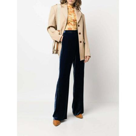 Etro, Wide Trousers Blauw, Dames, Maat:M