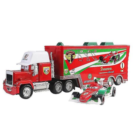Biler 2 & 3 Figurer Lightning McQueen & Kongen & Chick Hicks & Mack Truck Onkel Metallstøpte Lekebiler Kjøretøy XH[C]