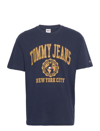 Tjm College Logo Tee T-shirts Short-sleeved Sininen Tommy Jeans