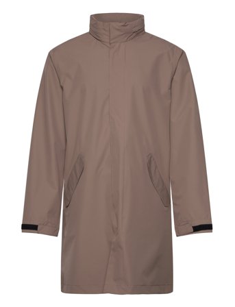 H2O Rømø Logo Lw Rain Long Jacket - Brown - XL