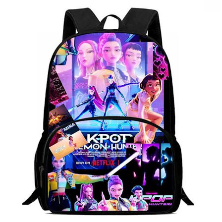 K-Pop Demon Hunter Rygsæk Skuldertaske Madkasse Penalhus Skolerygsæk-FF-