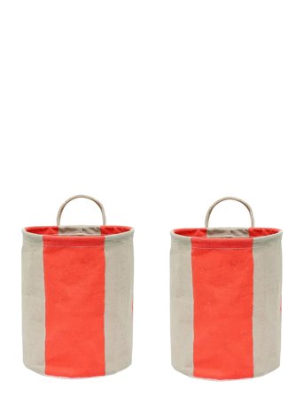 OYOY Living Design Kara Storage Basket Small - Set Of 2 - Red - ONE SIZE