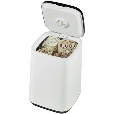 20L Stor Håndklædevarmer Spand med LED-skærm & U-formet Indikatorlys, til Badeværelse, Badekåbe, Tæppe & Pyjamas, Auto Sluk, Hvid