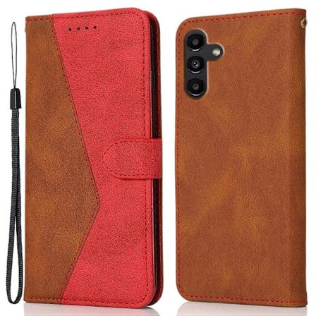 For Samsung A56 5G Two-Tone Leather Wallet Case Protective Flip Stand Multicolor