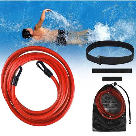 Svømme Resistance Band, Bassengbelte, Justerbar Svømme Resistance Band, Justerbar Svømme Elastisk Bassengbelte
