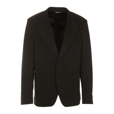 Dolce & Gabbana Striped Blazer Sort, Herre