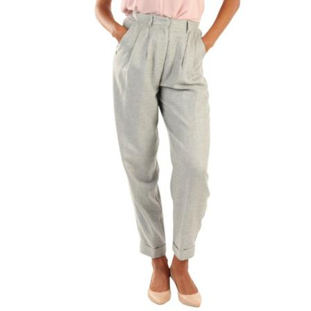 Manila Grace, Tapered Trousers Grijs, Dames, Maat:M