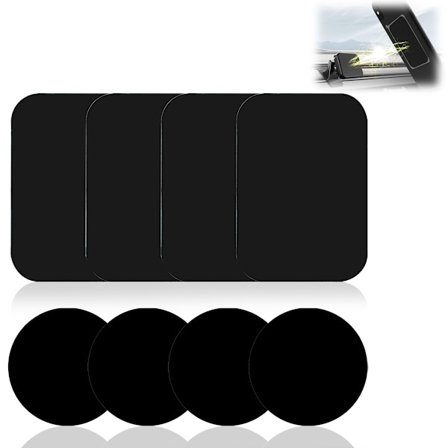 LIUCOLI Metalplade til mobiltelefon 6 stk. - Metalplader til magnetisk mobiltelefonholder til bil, metalplade med klæbefilm til biltilbehør, 3