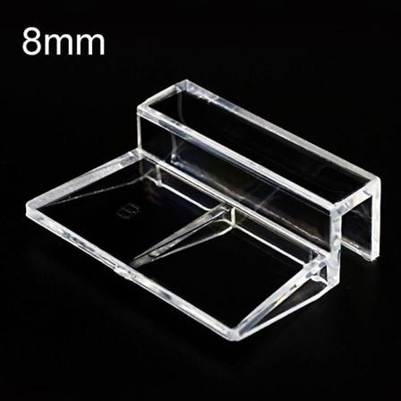 10 stk. Universal lågclips til rammeløse akvarier Akryl lågclips 6mm/8mm/10mm [LGL]