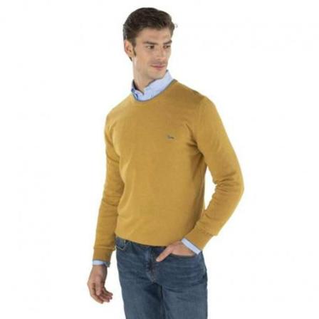 Harmont & Blaine, Round-neck Knitwear Geel, Heren, Maat:M