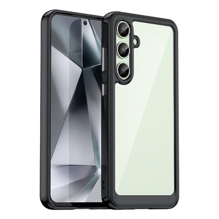 Outer Space-etui med geleramme til Samsung Galaxy S24 FE - Sort