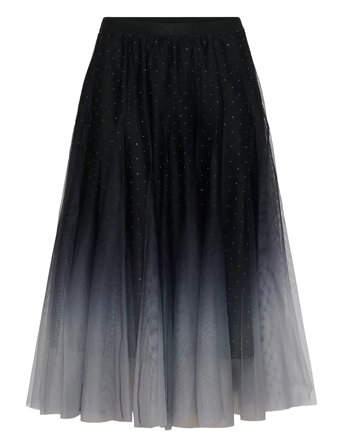 Cream | Crglittery Mesh Skirt | S