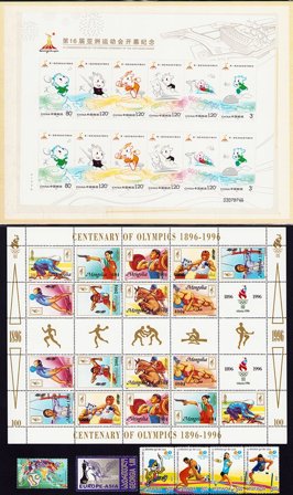 Sport og olympiske lege - 8 forskellige frimærker - Postfrisk