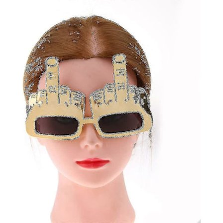 Uutuus Keskisormi Aurinkolasit, Hauskat Juhla Lasit Naisille Miehille - Henkijuhlat Hauska Tee Tarvikkeet - Kulta Kuten Kuvattu