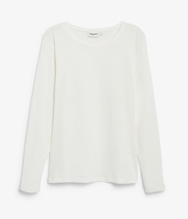 Kappahl | Basetopp med lang arm Offwhite S | Offwhite