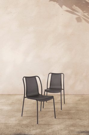 Jotex - Utestol 2-pk Svart matt svart - BIARRITZ - Kjøp Hagestoler & -krakker hos Jotex