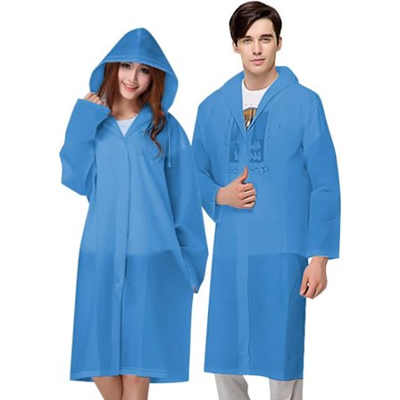 Regnponcho, 2 stk. regnponcho, genanvendelig poncho EVA-materiale,