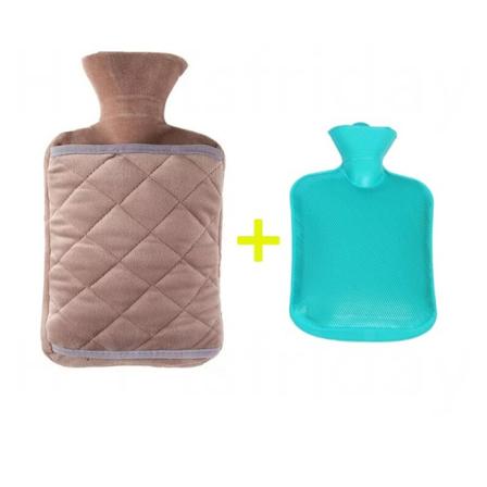 2000 ml varmvattenpåse av gummi Handvärmeflaskor W brown Cloth and bag