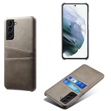 Samsung Galaxy S22 Plus skal med korthållare - Silver/Grå Silvergrå