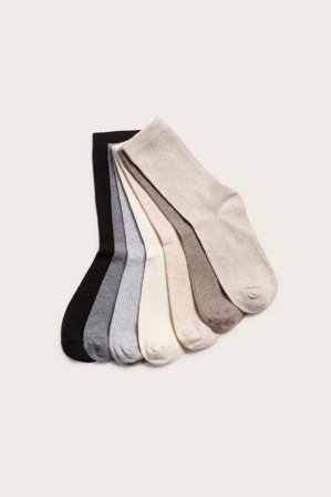 Kappahl | Skarpetki 7-pak Melanżowy beż 40/42 | Melanżowy beż