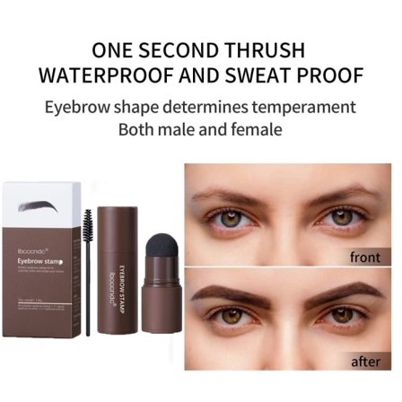 1 sarja täydellinen One Step Eyebrow Stamp Stencil Kit Natural Brown