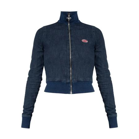 Diesel Zip-throughs blå, Dam Hoodies, Dam, Storlek: XS
