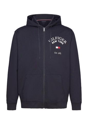 Bt-Wcc Arched Varsity Zip Thru-B Tops Sweat-shirts & Hoodies Hoodies Navy Tommy Hilfiger