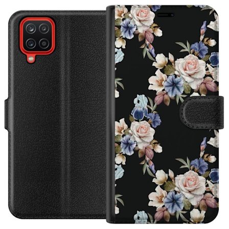 Kompatibel Tegnebogsetui til Samsung Samsung Galaxy A12 Blomster
